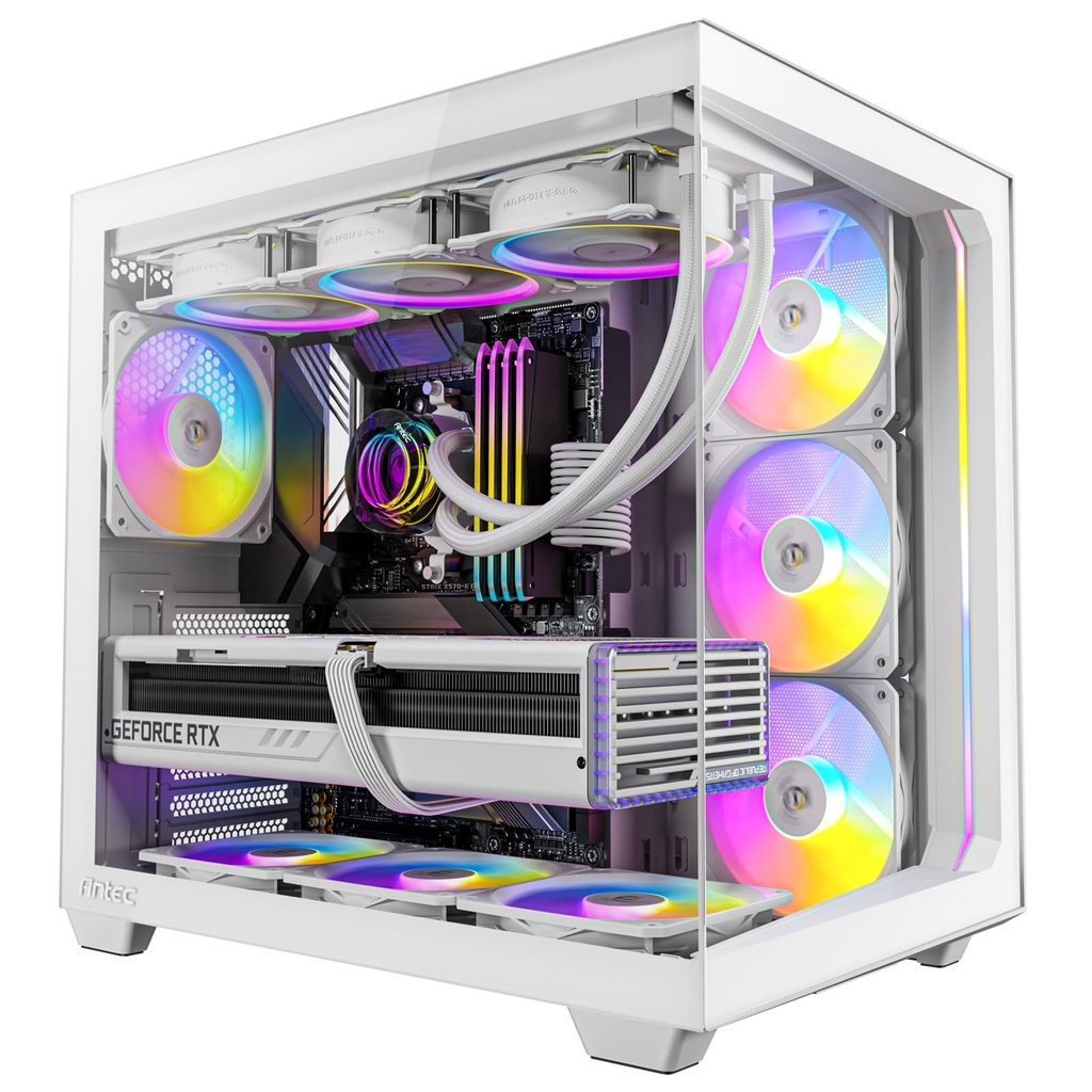 CASE ANTEC/C5 WHITE CURVE ARGB 3X120MM BOTTOM 1X120MM REAR