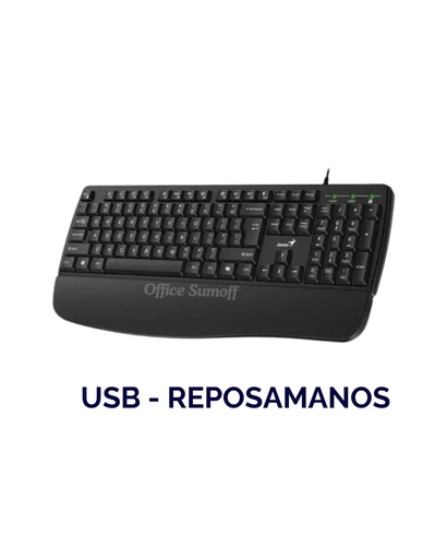 [31300021401] TECLADO /GENIUS KB-123 NEGRO /USB /REPOSAMANOS /WIN 11 /MAC OS X 10.8