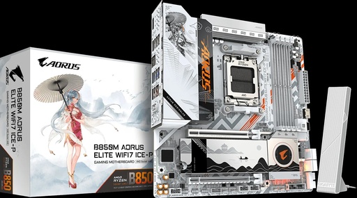 [B850MAELTWF7ICE-P1.1] MAINBOARD GIGABYTE/B850M AORUS ELITE WIFI7 ICE-P MICRO ATX AM5 DDR5 9MB85ME7P-00-G11