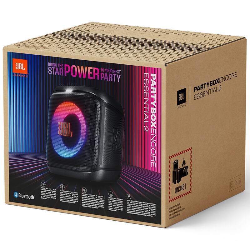 ENTIAl2-BLK PARLANTE JBL PARTYBOX ENCORE ESSENTIAL 2 IPX4 100W BLUETOOTH AUROCAST BLACK