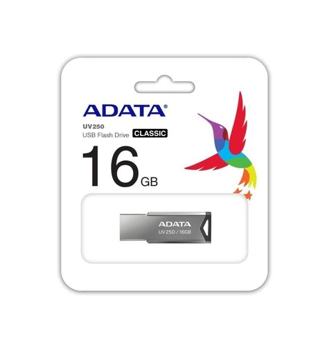 [TS-001415] FLASH MEMORY ADATA 32GB UV250 USB 2.0 METALIC