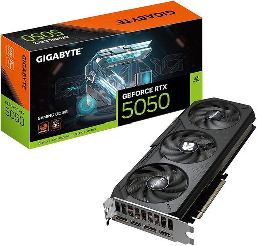 [GV-N5050GAMING] NG TARJETA/DE/VIDEO/GIGABYTE GEFORCE RTX 5050 GAMING OC 8G GDDR6 PCIE 5.0 2632MHZ 550W