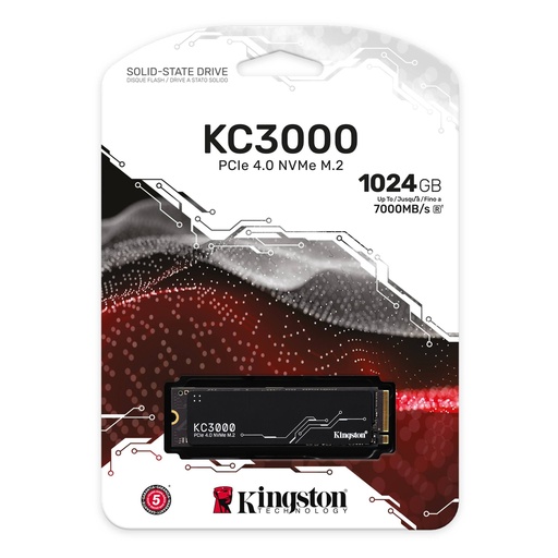 [HDDKINSKC3001TB] SOLID STATE DRIVE KINGSTON 1TB KC3000 M.2 NVME PCIE 4.0