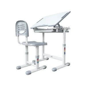 ESCRITORIO CON SILLA AJUSTABLES FOR KIDS WHITE - GRAY