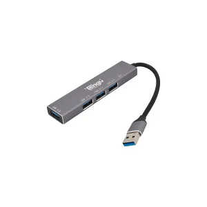 [HUBTENT-304USB3] HUB Tengu T-304 USB 3.0 to 4Puertos USB 3.0 5Gbps Silver