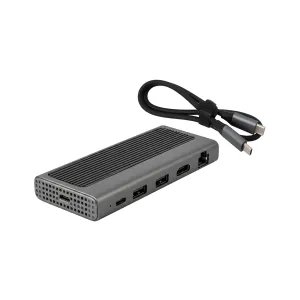 ENCLOSURE - DOCKING STATION CON M.2 NVMe - HDIMI-4K ETHERNET-1TB 2USB-3.2 USB-C-PD Silver