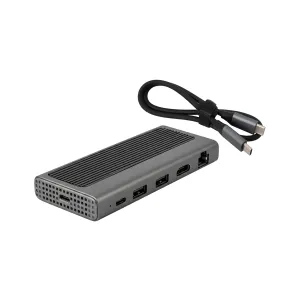 [CASXXXAP-99ENST] ENCLOSURE - DOCKING STATION CON M.2 NVMe - HDIMI-4K ETHERNET-1TB 2USB-3.2 USB-C-PD Silver