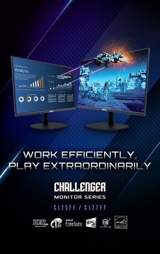 [TS-002215] MONITOR ASROCK GAMING CL27FF 27Inch LED IPS Full HD 1920x1080-100Hz HDMI VGA Black
