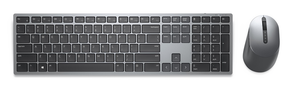 Teclado y mouse Dell Pro KM7321W Inalambrico + BT Gris 3Y