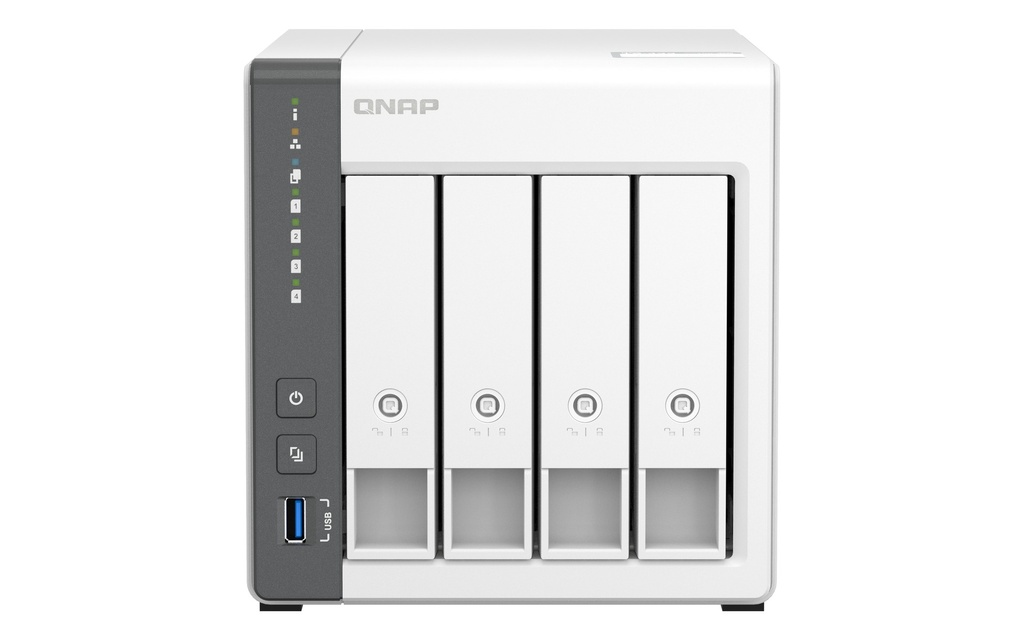 NAS STORAGE QNAP TS-433 4-BAY QC 4GB 2RJ45 2USB2.0 USB3.0 WHITE
