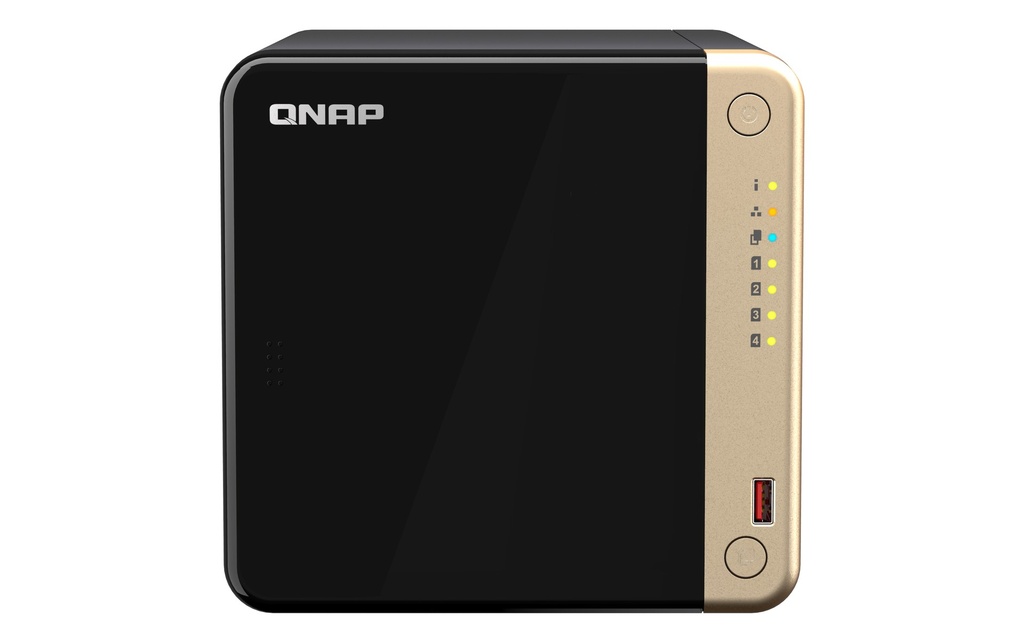 NAS STORAGE QNAP TS-464-8G-US 4BAY Intel Celeron QC 8GB PCIe M.2 DUAL 2.5GbE Black