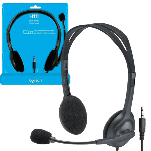 [TS-001622] HEADSET LOGITECH H111 NEGRO ESTEREO MULTIDISPOSITIVO ALAMBRICO 3.5MM