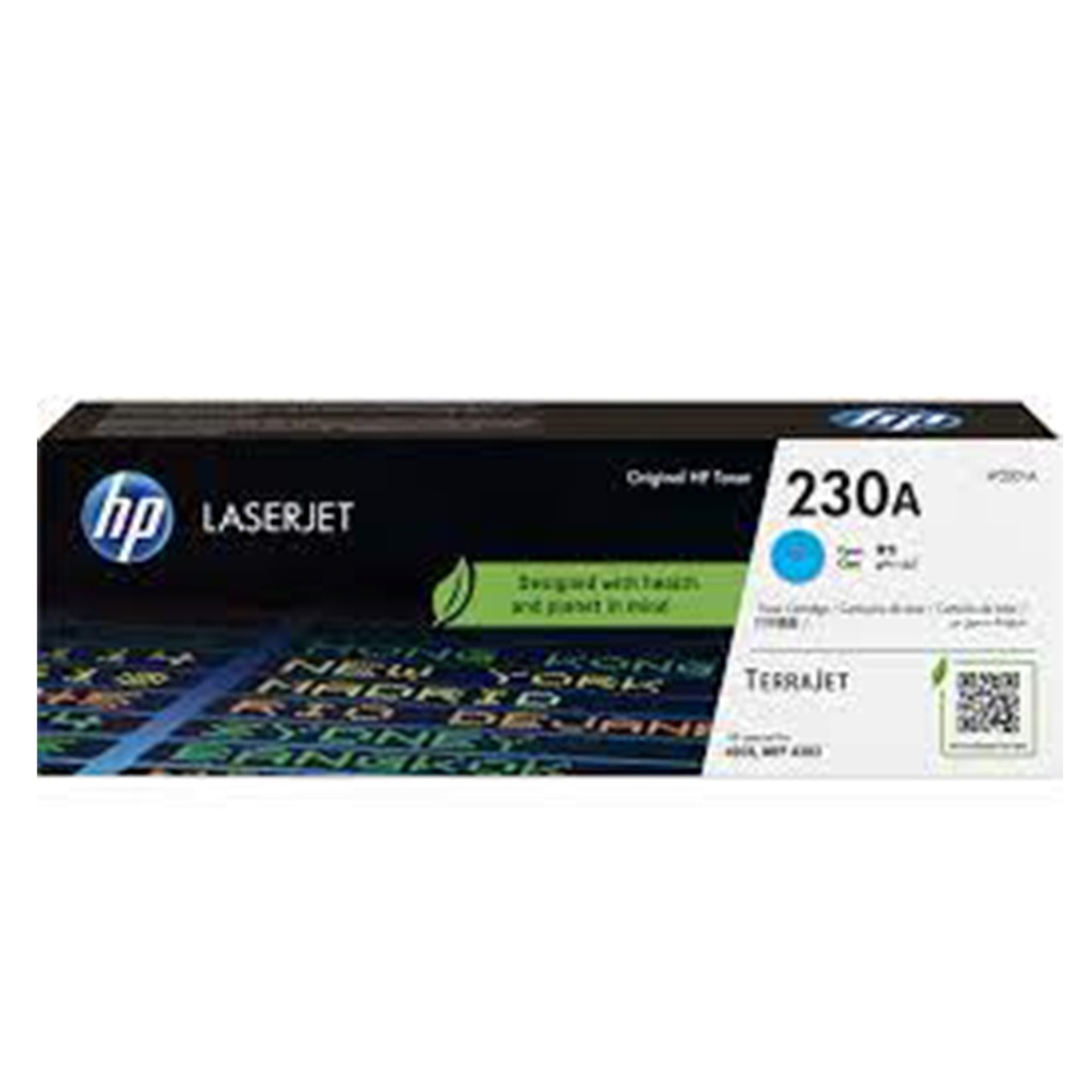 HP 230A Cyan Original LaserJet Toner Cartridge.