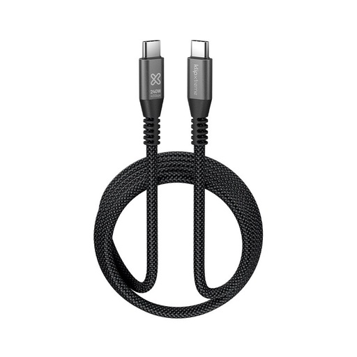[KAC-850-6FT] Klip Xtreme - USB cable - 24 pin USB-C - 1.8 m - Black - 240W 40Gbps Braided Fast Charg