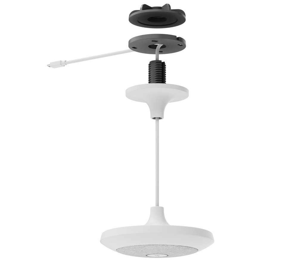 Logitech - Kit de montaje (montaje de techo, soporte del micrófono) - para micrófono - blanco