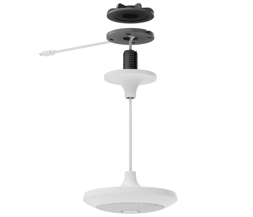 [952-000123] Logitech - Kit de montaje (montaje de techo, soporte del micrófono) - para micrófono - blanco