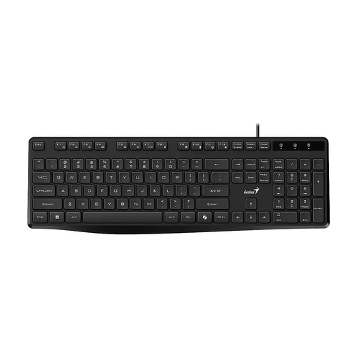 [TS-003290] TECLADO GENIUS KB-117S Wired AI Copilot Silent USB Plug and Play Multimedia Black