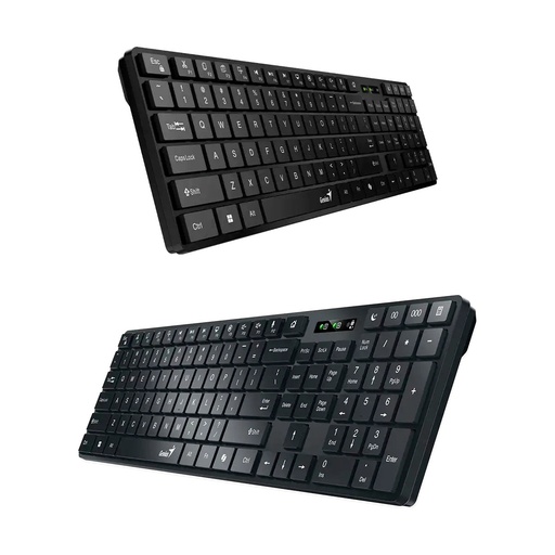 [TS-003568] Teclado Genius Dual Wireless-BT SlimStar 7250BT AI Copilot Multimedia SP Black