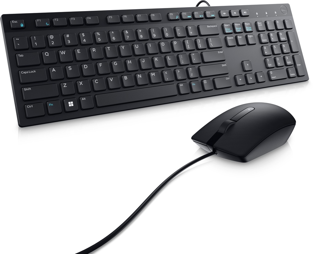 Teclado y mouse Dell KM300C USB Negro 1Y