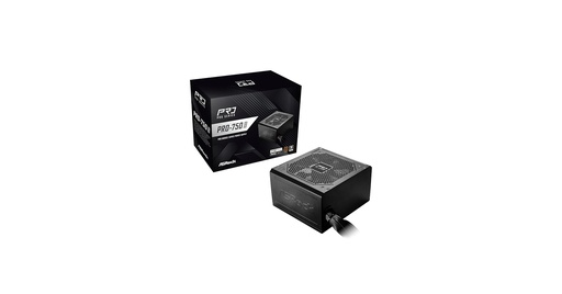 [TS-002718] POWER SUPPLY ASROCK PRO-750B 80 PLUS BRONCE 120mm ATX3.1 - PCI5.1 Ready