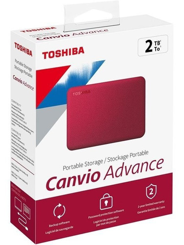 Toshiba2TBCanvioAd V10 Red 0723844000745