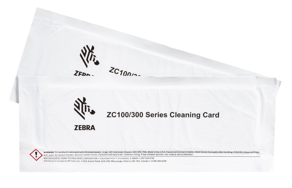 CONSUMIBLE ZEBRA KIT DE LIMPIEZA PARA IMPRESORAS ZC100/ZC300