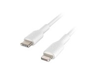 [CAA003bt1MWH] Belkin BoostCharge - Cable Lightning - 24 pin USB-C macho a Lightning macho - 1 m - blanco
