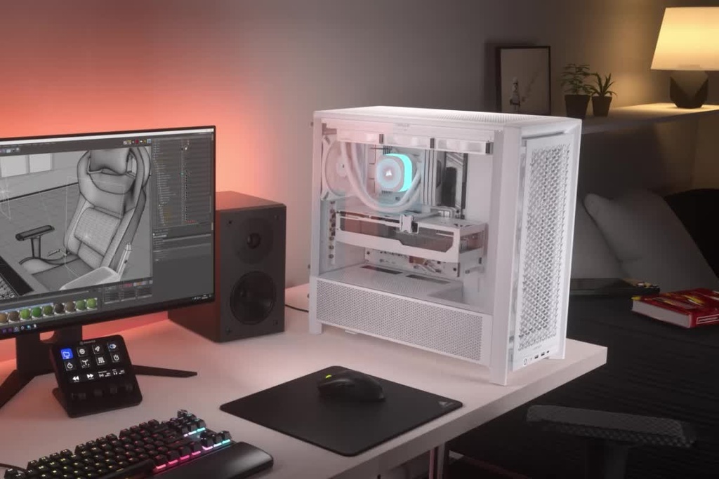 CASE CORSAIR FRAME 4000D RS Modular Mid-Tower Tempered Glass USB-C 2USB-A Blanco