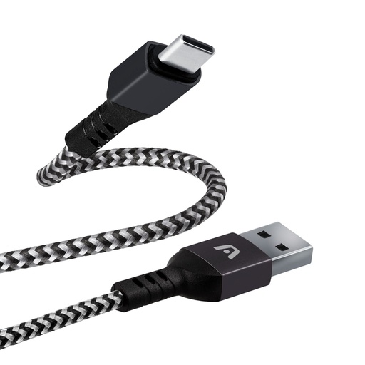 [TS-000361] CABLE ARGOM TYPE-C TO USB 2.0 NYLON BRAIDED DURA FORM BLACK
