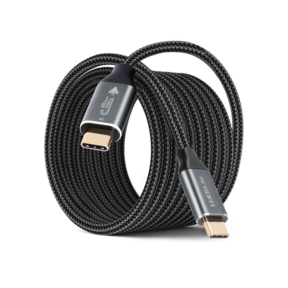 CABLE ARGOM PD USB-C TO USB-C 100W FAST CHARGE - SYNC DURA MAX 1.8MT Black
