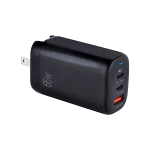 [ADAARGAC-0126BK] CARGADOR DE PARED ARGOM VOLTA P8 65W GAN 3 DUAL PD TYPE-C USB ARG-AC-0126BK BLACK