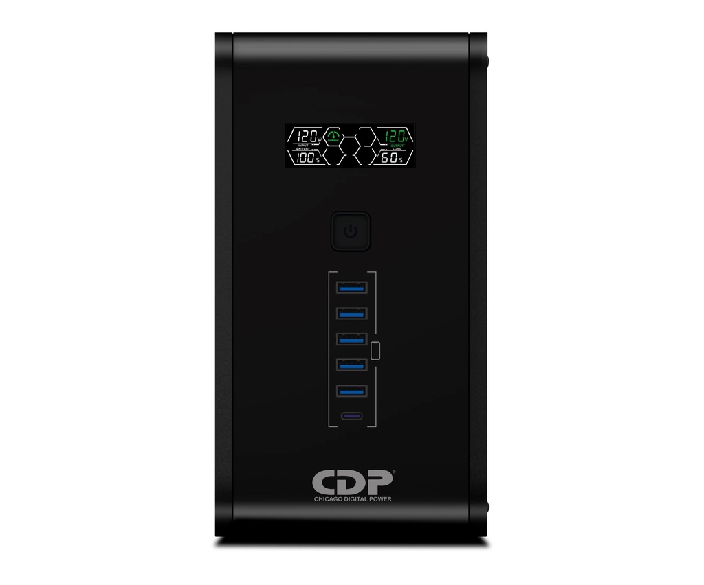 UPS CDP R-SMART1510 INTERACTIVO 1500VA-900W-ENTRADA-SALIDA 110VAC-10 NEMA 5-15R