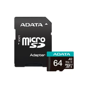 [MEMADASDX64UI3V] MEMORY CARD MicroSDXC 64GB UHS-I U3 V30 Clase 10 A2 MicroSD con Adaptador