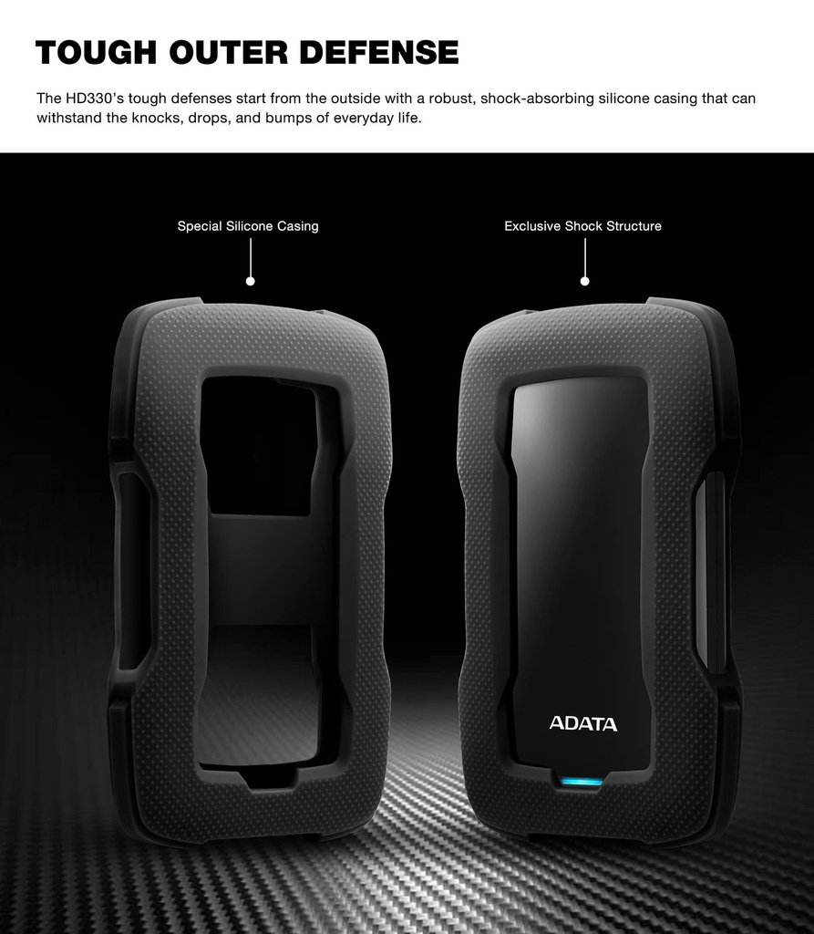 DISCO DURO ADATA HD330-1TB ANTISHOCK USB-3.2 BLACK EXTERNO