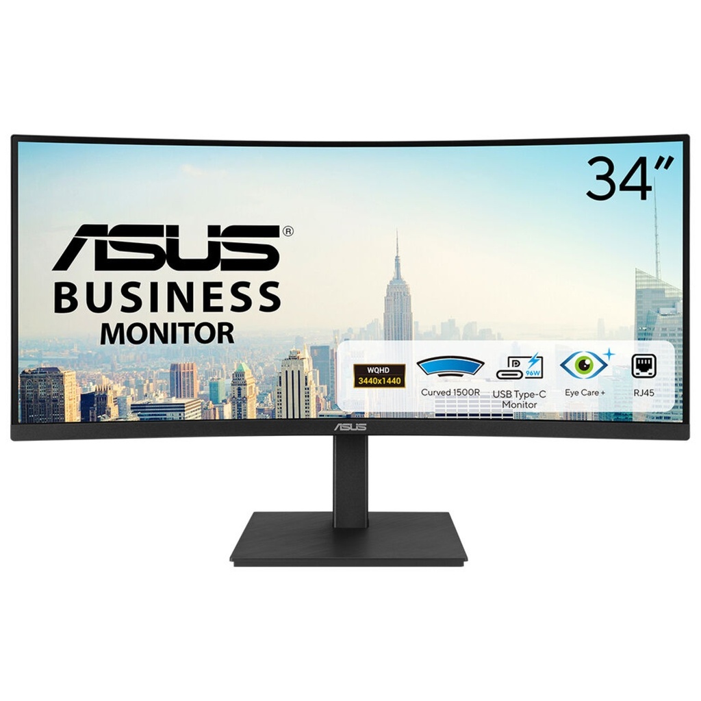 MONITOR ASUS/VA34VCPSR 34PULG DOCKING MONITOR 3440X1440 1500R CURVATURE 4MS 100HZ USB C RJ45 DPORT