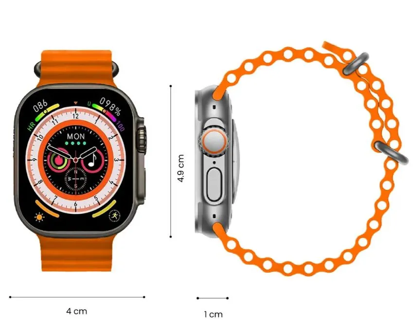 MOBULAA RELOJ SMART WATCH H8 ULTRA NARANJA