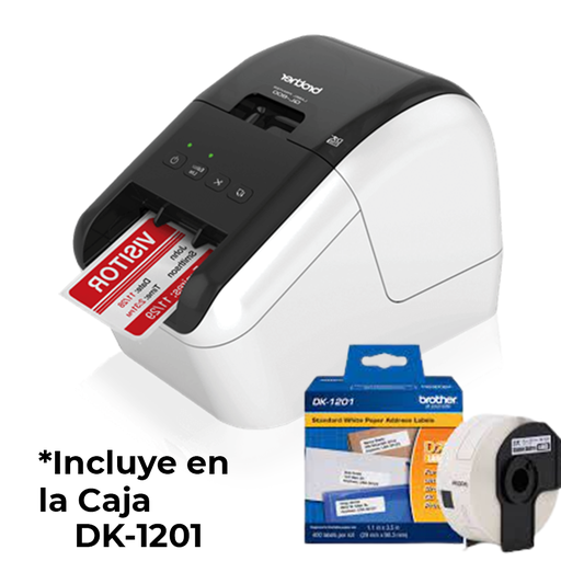 [QL800] BROTHER - MOBILE LABEL PRINTER HIGH SPEED Blk/Red label