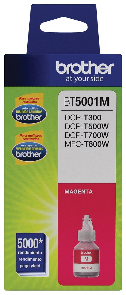 CONSUMIBLE BROTHER/MAGENTA BTD DCP- T300 T500W T700W/ MFC-T800W 5000 PAG BT5001M