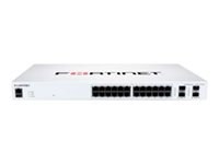 Fortinet FortiSwitch 124F-FPOE - Conmutador - Gestionado - 24 x 10/100/1000 (PoE+) + 4 x 10 Gigabit SFP+