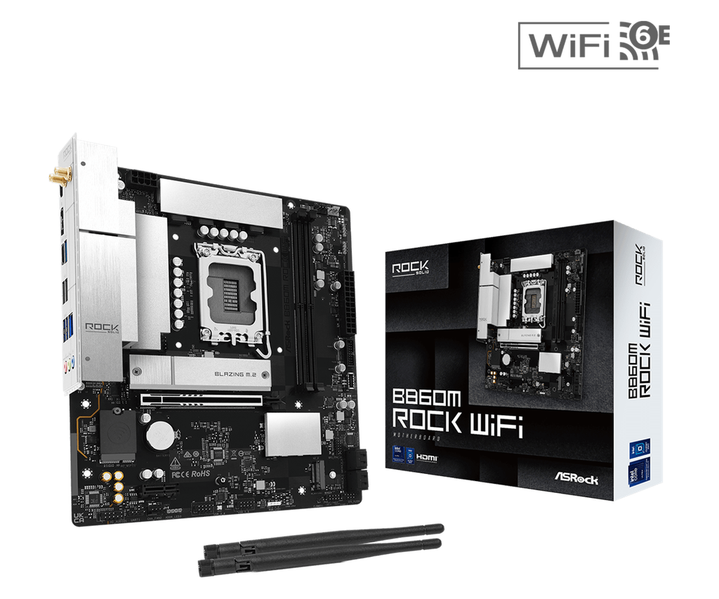 MBO ASROCK B860 Challenger WIFI Intel Core Ultra LGA1851 4DDR5-8666 HDMI 3M.2 USB-3.2 PCIe5.0 ATX