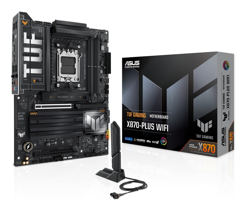 MBO ASUS TUF GAMING X870-Plus WIFI AMD AM5 4DDR5 WIFI HDMI 2USB4 4M.2 10USB PCIe5.0-4.0 ATX