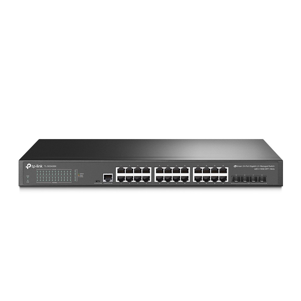 SWITCH TP-Link ADMINISTRABLE JetStream 24P Gigabit L2 Plus 4Ranuras SFP Plus de 10GE