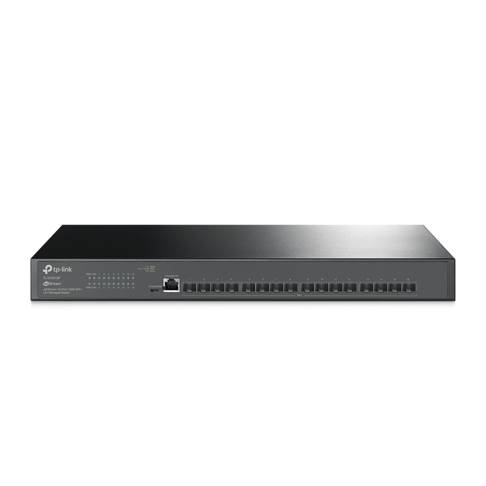 Switch TP-Link Administrado JetStream de 16Puertos 10GE SFP-Plus L2-Plus