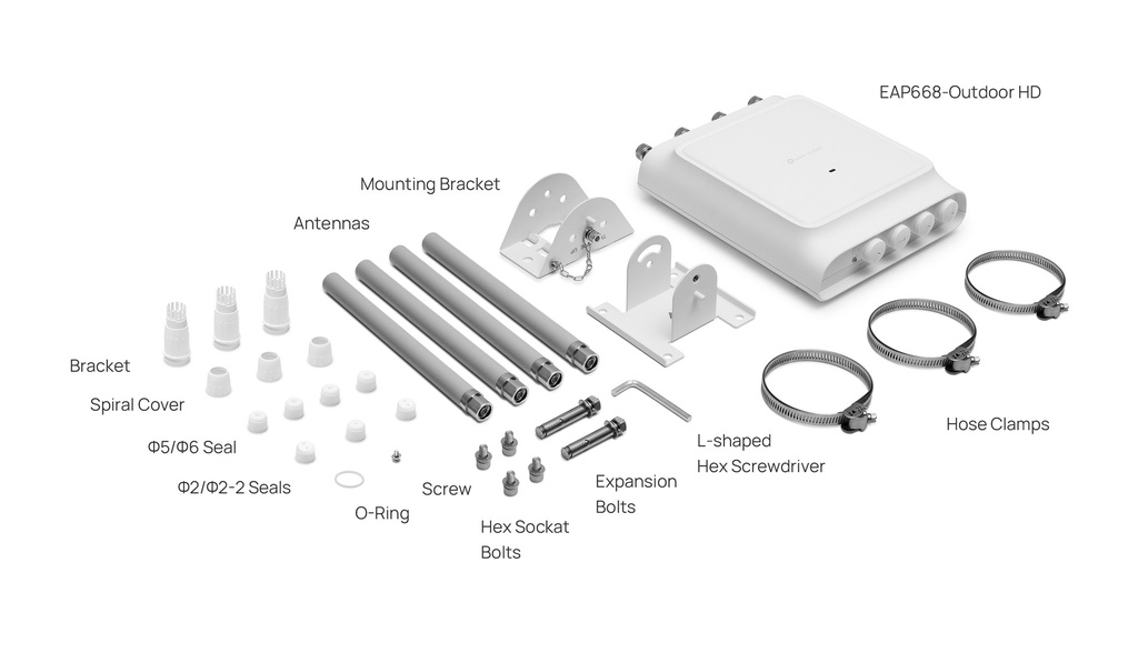 Access Point TP-Link EAP668 Outdoor HD Interior-Exterior Wi-Fi 6 hasta 3.6Gps