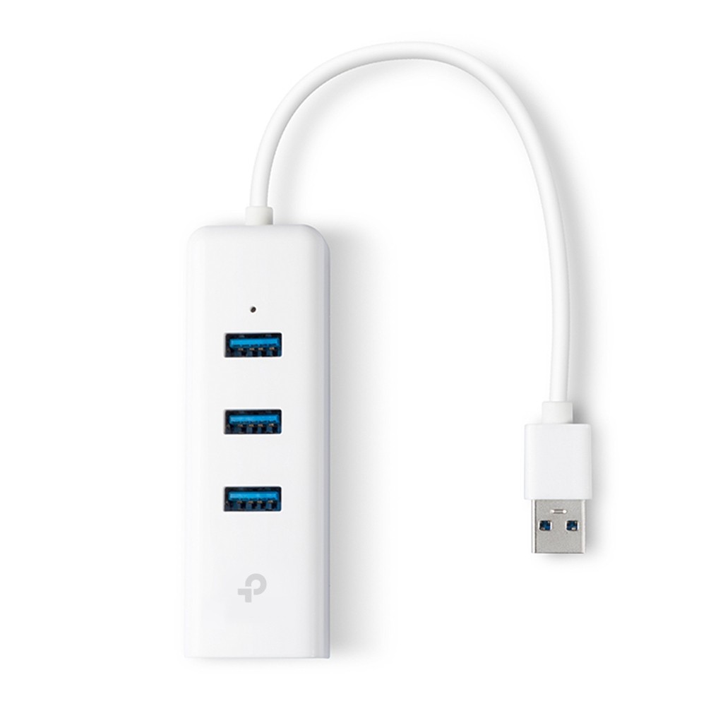 ADAPTADOR USB 2 EN 1 CON HUB DE 3 PUERTOS USB 3.0 Y ADAPTADOR ETHERNET GIGABIT UE330