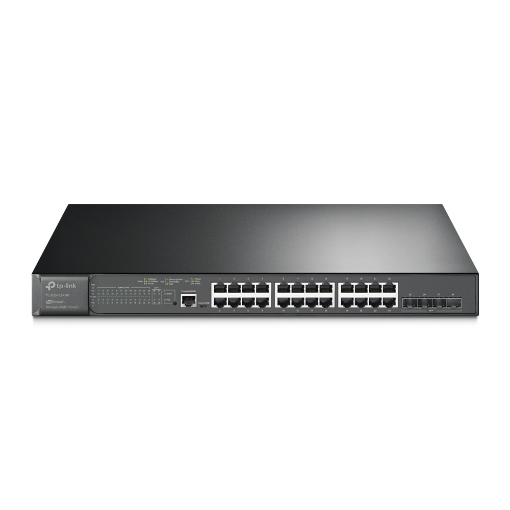 SWITCH TP-Link ADMINISTRABLE JetStream L2 Plus 24P Gigabit PoE Plus y 4P 10GE SFP Plus