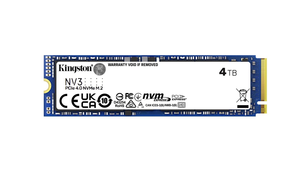 SSD KINGSTON 4TB M.2 2280 SNV3S-2000G PCIe 4.0 x 4 NVMe 6000-5000MB-s NAND 3D