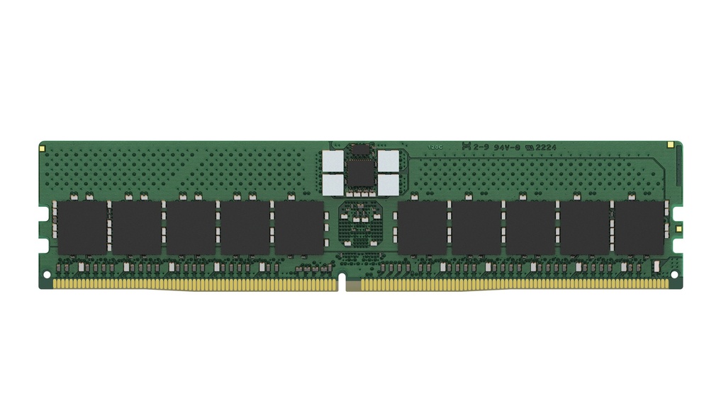 DIMM KINGSTON 32GB DDR5 6400MTs ECC REGISTERED CL52 1RX8 1.1V 288-PIN 16GBit