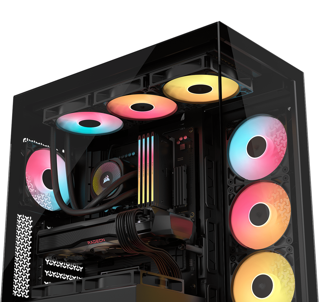 CASE CORSAIR ATX 3500X RS-R ARGB Panoramic Glass 2USB-C 2USB3.2 HD-Audio Mid-Tower Black