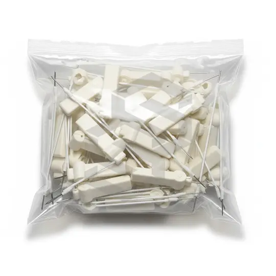 PAQUETE DE 50 TAGS ETIQUETA DURA PLASTICA CON CABLE 10CM  AM